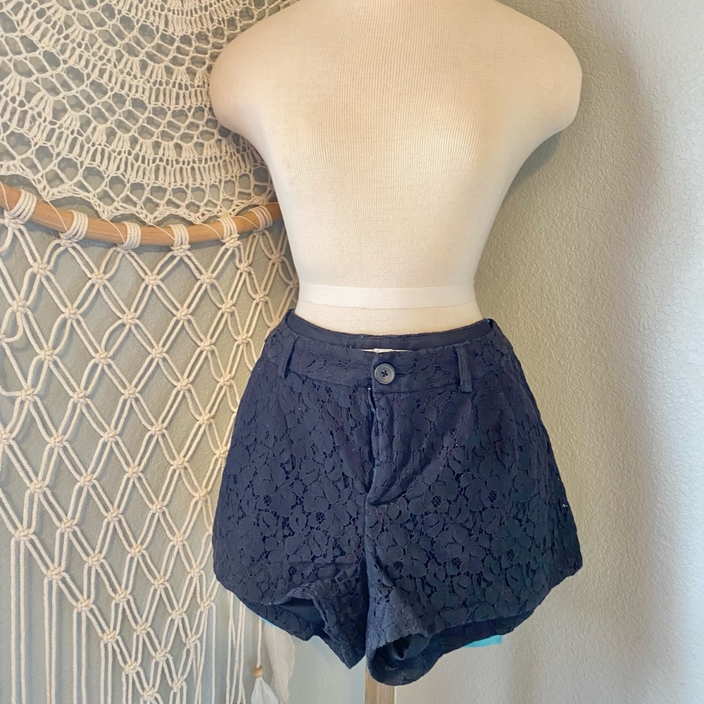 Black Lace Shorts